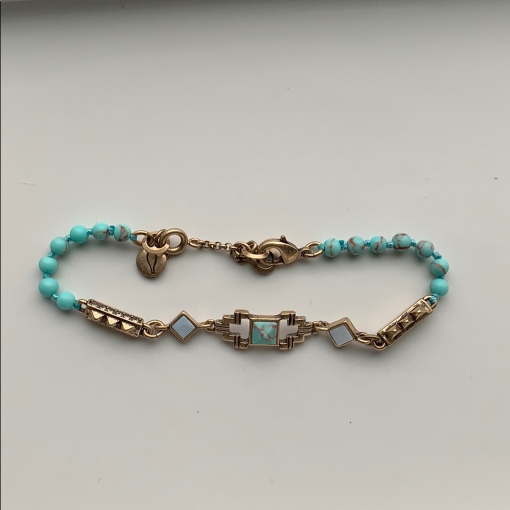 Stepwells Beaded Turquoise Bracelet